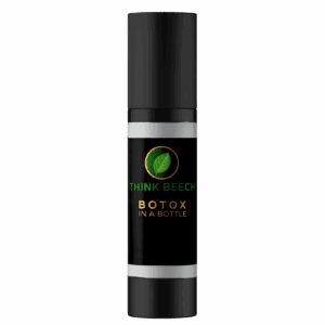 Think Beech bottle labeled "Botox in a Bottle